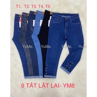 QUẦN JEAN NỮ 9 TẤT CAO CẤP LẬT LAI - Mẫu. 9YM8, có size 26-44. Đặt biệt không ra màu và phai màu, Không xù lông.