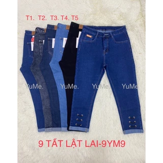 QUẦN JEAN NỮ 9 TẤT CAO CẤP LẬT LAI - Mẫu. 9YM9, có size 26-44. Đặt biệt không ra màu và phai màu, Không xù lông.