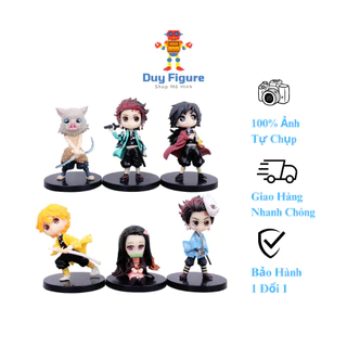 Mô hình thanh gươm diệt quỷ Duy Figure Tanjiro chibi cao 7cm, figure decor trang trí nhân vật anime Kimetsu no Yaiba