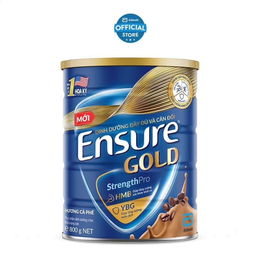 Sữa Bột Ensure Gold hương Cafe 800g [Có Tặng Quà]