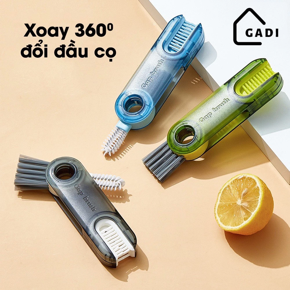 Cọ rửa bình, Cọ rửa bình sữa, rửa ly 3 trong 1 tiện lợi, dụng cụ vệ sinh đồ dùng đa năng, chất liệu an toàn, nhỏ gọn