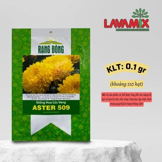 Hạt giống Hoa Cúc Vàng Aster 509 (0,1g~110 hạt) hiệu Rạng Đông trồng quanh năm, sinh trưởng khỏe | Đất trồng cây Lavamix