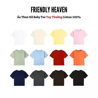 Áo thun nữ baby tee FRIENDLY HEAVEN - Trơn