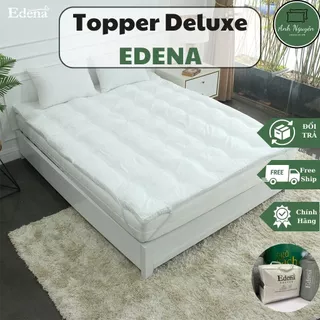 Topper Deluxe EDENA Màu Trắng, Tấm Lót Nệm - Hàng Chính Hãng - Nhiều Kích Thước - Độ Dày 5cm