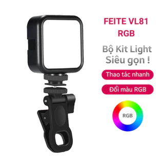 Bộ kit đèn quay chụp cho điện thoại FEITE VL81 RGB gắn trực tiếp nhanh chóng tiện lợi