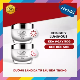 Combo 2 Kem Dưỡng Ẩm OLAY Luminous Dưỡng Da Ngày Và Đêm Chứa Niacinamide 50g