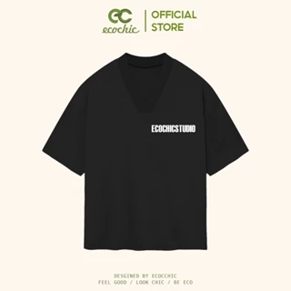 Áo Phông ECOCHIC Tee Cổ Tim Local Brand Chính Hãng Unisex Form Rộng Oversize Premium Cotton 100% B018