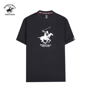 Beverly Hills Polo Club-Áo Tshirt Ngắn tay Nam Regular Fit Đen Họa tiết hình in lớn-TSMRSW23TL004