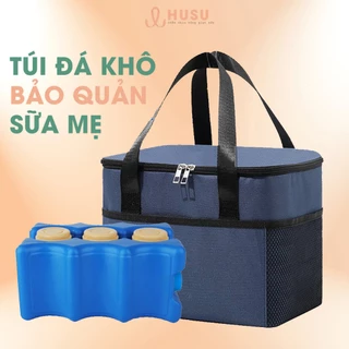 Túi giữ nhiệt bình sữa 2 đá khô trữ lạnh 12 tiếng ủ 4 tiếng cách nhiệt chống thoát hơi 99%