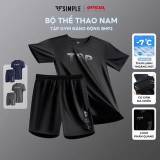 Bộ Thể Thao Nam TSIMPLE quần áo tập gym vải thun lạnh thoáng mát co giãn năng động thời trang MSSBHP2