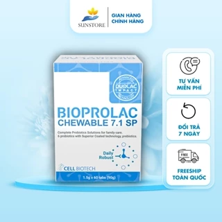 Men vi sinh Bioprolac chewable 7.1 SP dạng viên nhai giúp tiêu hóa khỏe mạnh bổ sung lợi khuẩn probiotics - sunstore