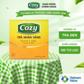 (LS) Combo 2 Hộp Trà Đen Nhãn Vàng Cozy 100 Túi Lọc Rời Hỗ Trợ Giải Nhiệt Và Thanh Lọc