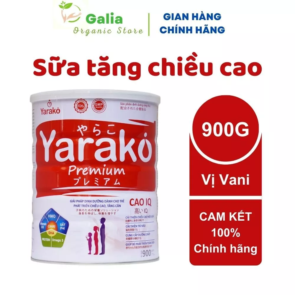 Sữa Tăng Chiều Cao YARAKO PREMIUM CAOIQ Giúp Cho Trẻ Phát Triển Chiều Cao Và Tăng Cân HIUP