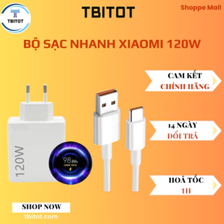 [CAM KẾT CHÍNH HÃNG] Bộ sạc Xiaomi 120w Mi Turbo sạc Mi10 Ultra, Mi 11T Pro, Black Shark cực nhanh