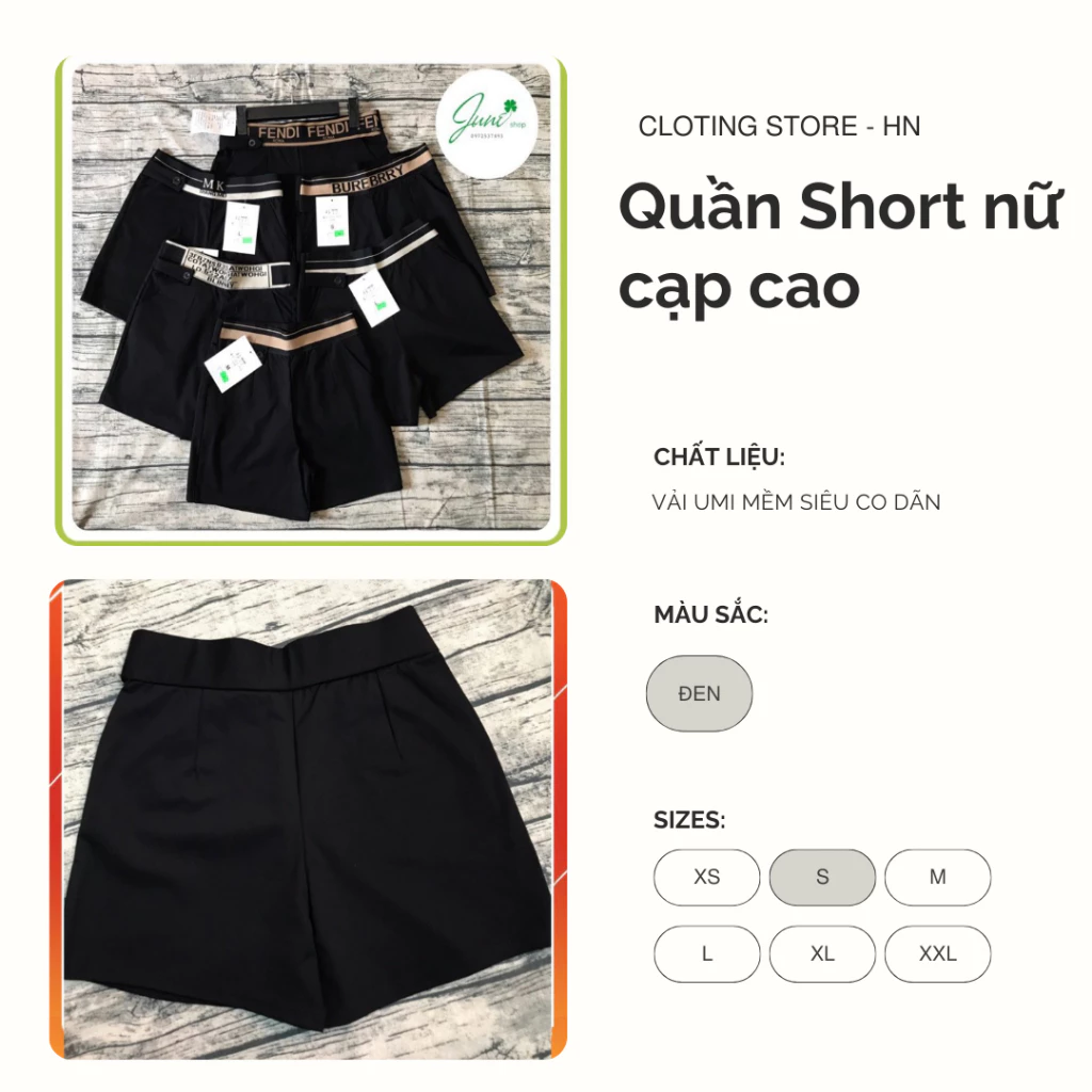 Quần short nữ-quần sooc cạp chun chữ đa dạng mẫu cạp khác nhau cho các chị em