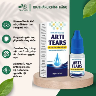 Nước mắt nhân tạo ARTI TEARS giúp giảm mỏi mắt, khô mắt, cải thiện tình trạng mờ mắt, giảm thiểu nguy cơ tăng độ cận thị