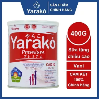 Sữa Tăng Chiều Cao YARAKO PREMIUM CAOIQ Hỗ Trợ Cho Trẻ Phát Triển Chiều Cao Và Tăng Cân 400g