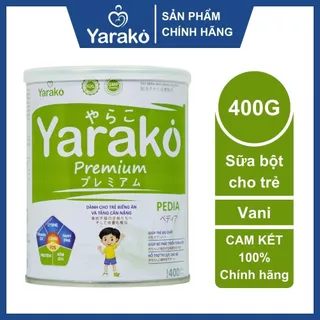 Sữa Tăng Cân Cho Bé YARAKO PREMIUM PEDIA Hỗ Trợ Dinh Dưỡng Cho Trẻ Biếng Ăn Và Tăng Cân Nặng Hộp 400g