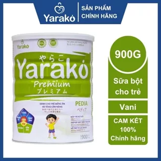 Sữa Tăng Cân Cho Bé YARAKO PREMIUM PEDIA Hỗ Trợ Dinh Dưỡng Cho Trẻ Biếng Ăn Và Tăng Cân Nặng Hộp 900g