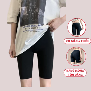 Quần Legging Nữ Đùi Dáng Ôm Lưng Thun Madela, Legging Lửng Nữ Lưng Cao Vải Thun Co Giãn