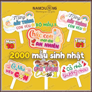 [Hoả tốc 2H] Hastag Sinh Nhật, Đầy Tháng, Birthday, Full Month, Bảng cầm tay chụp ảnh Sinh Nhật