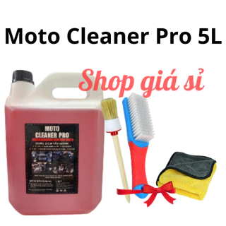 Moto Cleaner Pro can 5L chuyên tẩy đất đỏ bám trên đầu bò lốc máy, tẩy chi tiết nhôm