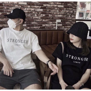 Áo Thun Phông Nữ Nam 3158 In Chữ STRONGER Basic Chất Liệu Cotton Khô Loại 1 Thoáng Mát