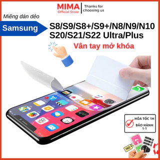 Miếng dán dẻo màn hình Samsung S8/S9/S10/S10+/S10 plus/S20 Ultra/S21 Ultra/S22 S23 Ultra Full chống xước hỗ trợ vân tay