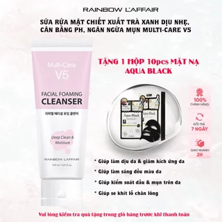 SỮA RỬA MẶT 150ML chiết xuất trà xanh, lô hội sạch sâu, ngừa mụn, cân bằng PH Rainbow L'affair Multi-CareV5