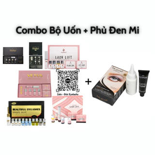 (Combo) Bộ uốn mi collagen Hàn-Nhật + Phủ đen mi _uốn mi_uốn mi tại nhà_Đức Eyelash