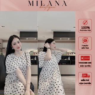 Váy bầu đẹp MILANA, đầm bầu dáng babydoll thiết kế mùa hè cúc mở, chất liệu lụa cao cấp mềm mại thoáng mát M021