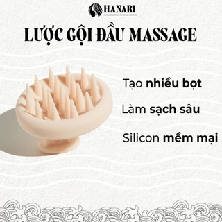 Lược gội đầu massage silicon Waterfall, lược gội đầu mát xa kích thích mọc tóc làm sạch sâu - Hanari