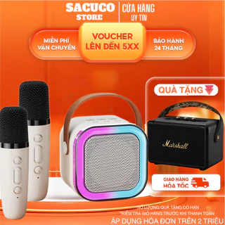 Loa Bluetooth Karaoke Mini K12 kèm mic không dây công suất 10W - sacuco store