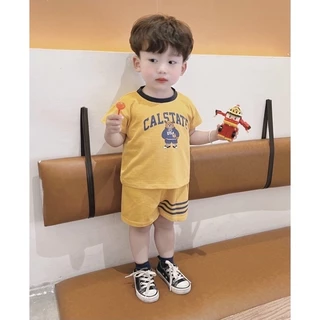 Quần áo trẻ em hàng xuân hè chất cotton đẹp ngắn tay 8-20kg unisex cho bé BỘ CỘC TAY COOL NGẦU CHO BÉ TRAI BÉ GÁI HKS10