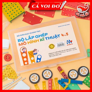 Bộ lắp ghép mô hình kỹ thuật lớp 4 (Toán - kỹ thuật Lắp ghép - Cắt khâu thêu ) mới nhất theo thông tư 34/2017 của BGD&DT