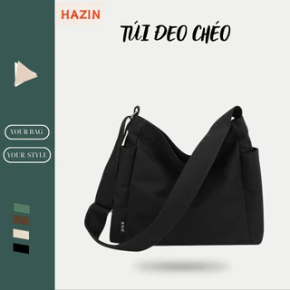 Túi đeo chéo HAZIN trơn cao cấp đi học đi chơi đựng vừa khổ a4 phong cách unisex phù hợp cả nam và nữ