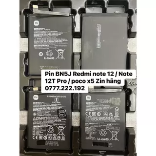 Pin Redmi Note 12/ Note 12T Pro/ Poco X5 Zin hãng, Mã pin BN5J, Bảo hành 6 tháng