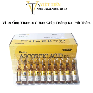 Tinh Chất. Vitamin C  Hàn Quốc I Hộp 50 Ống Mix Cấy Tảo, Cấy Trắng Giúp Mờ Thâm Nám