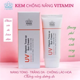 Kem Chống Nắng Vitamin Nâng Tông - Trắng Da - Chống Lão Hóa SPF50+ PA+++ (Chống nắng quang phổ rộng, không bóng nhờn da)