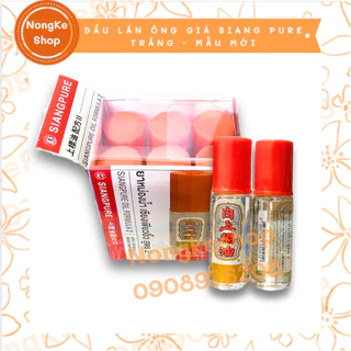 [COMBO 6] Dầu lăn ông già Trắng Siang Pure Ball Tip Thái Lan mẫu mới N.D