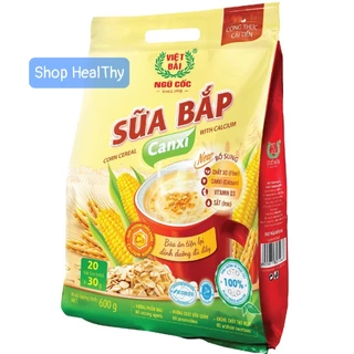 Bột Ngũ Cốc Sữa Bắp Canxi Việt Đài 600gr ( 20gói x 30gr)