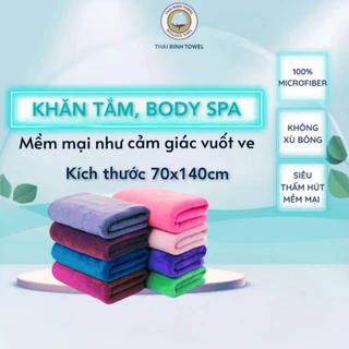 Khăn tắm body chuyên spa khách sạn 70*140cm THAI BINH TOWEL loại DÀY, Khăn quấn đắp người spa chất Microfiber mềm mịn