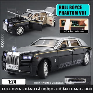 Mô hình xe Rolls Royce Phantom Trần Xe Bầu Trời Sao full open 1:24 Chezhi OT408