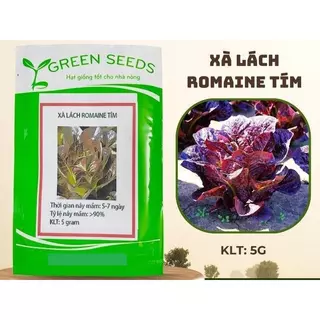 HẠT GIỐNG XÀ LÁCH ROMAINE TÍM GÓI 5GRAM