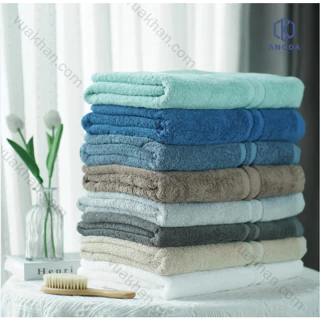 Khăn Tắm Xuất Hàn Set 5 Cái Khăn tắm to 70x140cm trọng lượng 500g 100% cotton cao cấp - Khăn Anoda