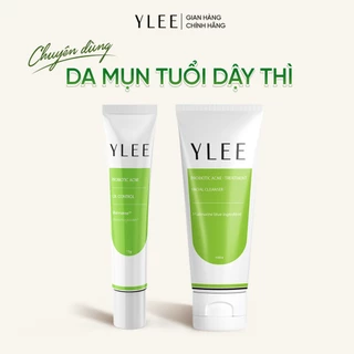 Combo Giảm mụn toàn diện Sữa rửa mặt và Gel bôi mụn YLEE cho da dầu mụn, da mụn tuổi dậy thì