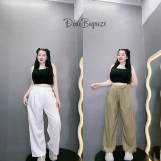 Quần Nữ Ống Rộng Suông Bigsize Tôn Dáng Ulzzang Chất Vải Cotton Lạnh Cao Cấp MÃ QD