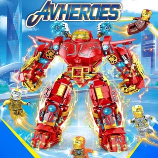 Đồ Chơi Mô Hình Siêu Anh Hùng Người Sắt 8 In 1, Bộ Đồ Chơi Lego Iron Man Biến Hình Thông Minh | Khôi Nguyên