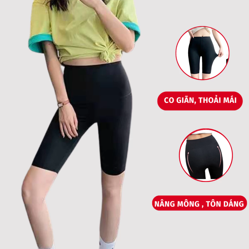 Quần Legging Lửng Nữ Madela, Quần Legging Thể Thao Co Giãn 4 Chiều