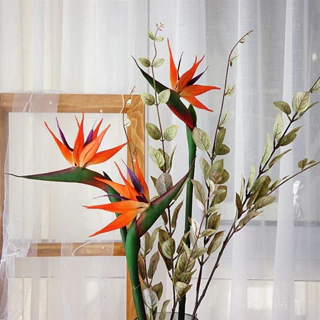 Hoa giả Hoa thiên điều cao su hàng loại 1 trang trí nhà cửa, lọ hoa cao cấp dài 93cm